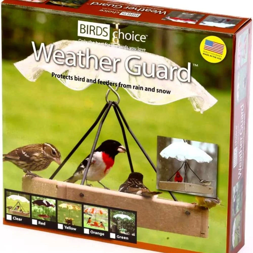 Birds Choice WGCLEAR Weatherguard, Weather-Resistant Acrylic Bird Feeder Guard